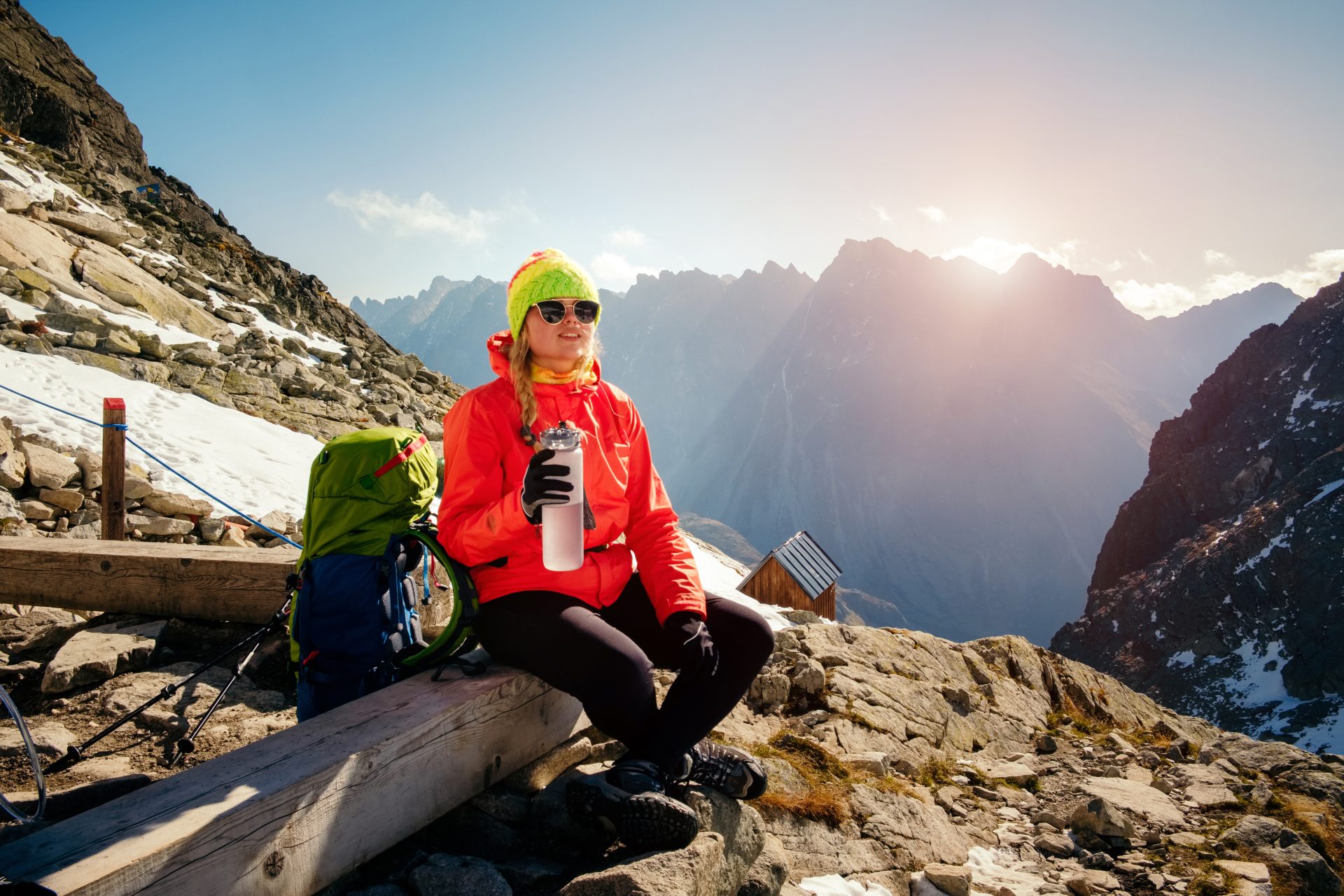 young woman hiking and enjoying mountain landscape 2022 11 16 10 16 07 utc